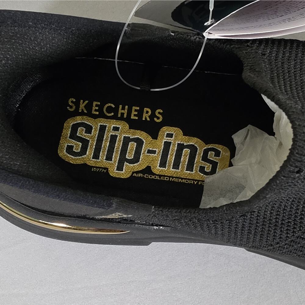 Skechers Mark Nason A-Wedge Hands Free Slip-Ins Women’s 7 Black Gold NIB - Picture 6 of 7